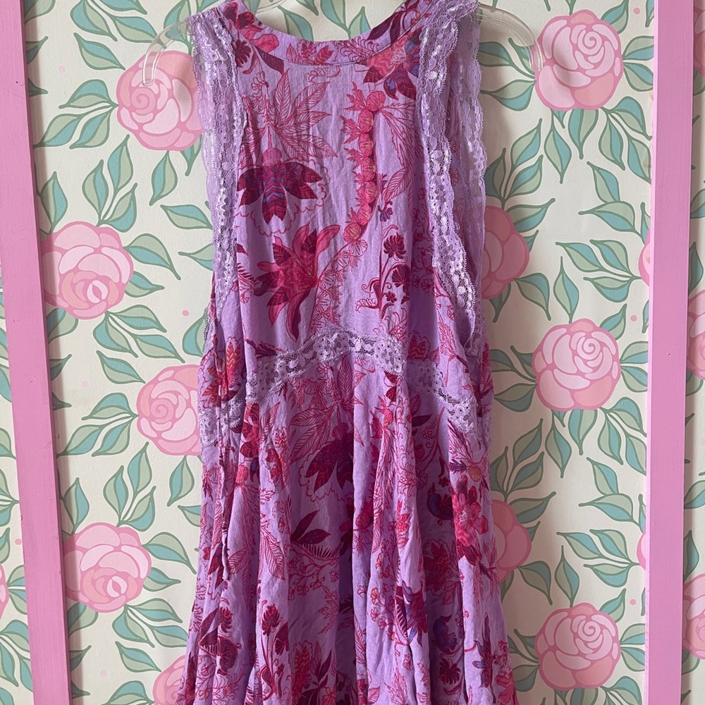 Free People printed she moves slip Dress